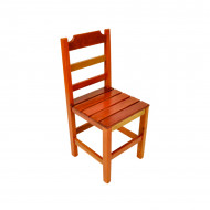 Cadeira Fixa De Madeira Paulista Com Assento Ripado - Natural 