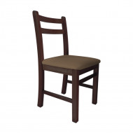Cadeira Floripa De Madeira Ideal Para Bar E Restaurante Assento Marrom - Imbuia