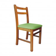 Cadeira Floripa De Madeira Ideal Para Bar E Restaurante Assento Verde - Natural