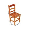 Cadeira Fixa De Madeira Paulista Com Assento Ripado - Natural - 2