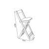Jogo Bistro De Madeira Dobravel Redondo 55cm Diametro Com 2 Cadeiras Natural Estofado Marrom - 5