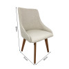 Kit 6 Cadeiras Estofadas Catânia Premium Moderna Em Tecido Branco