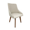 Cadeira Estofada Catânia Premium Moderna Em Tecido Branco