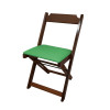 Cadeira Dobravel De Madeira Estofada Verde - Imbuia - 1