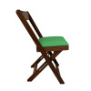 Cadeira Dobravel De Madeira Estofada Verde - Imbuia - 2