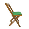 Cadeira Dobravel De Madeira Estofada Verde - Natural - 2