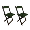 Kit 2 Cadeiras De Madeira Dobrável Verde - 1