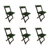 Kit 6 Cadeiras De Madeira Dobrável Verde - 1