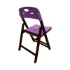 Cadeira Dobravel De Madeira Elegance Imbuia Polipropileno Roxo - 2