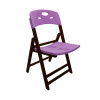 Cadeira Dobravel De Madeira Elegance Imbuia Polipropileno Roxo - 1