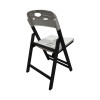 Cadeira Dobravel De Madeira Elegance Preto Polipropileno Branco - 2