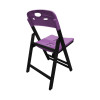 Cadeira Dobravel De Madeira Elegance Preto Polipropileno Roxo - 2