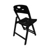 Jogo De Mesa Dobravel De Madeira 70x70 Elegance Com 4 Cadeiras Preto Polipropileno Preto - 3