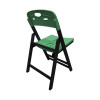 Conjunto De Mesa Dobravel De Madeira 70x70 Elegance Com 4 Cadeiras Preto Polipropileno Verde - 3