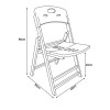 Cadeira Dobravel De Madeira Elegance Imbuia Polipropileno Branco - 3