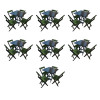 Kit 7 Mesas De Madeira Dobrável Preto 70x70 Com 4 Cadeiras Dobráveis Verde - 1