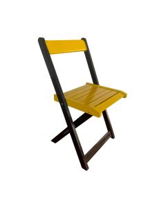 Cadeira de Madeira Dobrável Amarelo