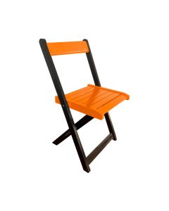Cadeira de Madeira Dobrável Laranja