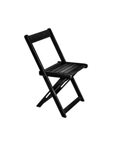 Cadeira de Madeira Dobrável - Preto