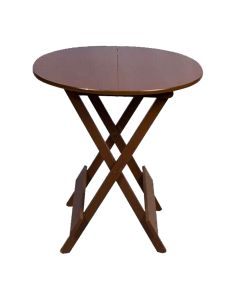 Mesa para Açaí Dobrável de Madeira 90 Redonda - Imbuia