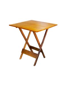 Mesa para Bar e Café Dobrável de Madeira 90x90 - Natural