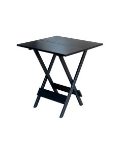 Mesa para Bar e Café Dobrável de Madeira 80x80 - Preto