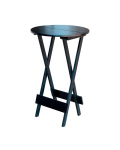 Mesa Bistro de Madeira Dobrável - Preto