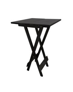 Mesa Bistro Dobrável Quadrada Preta